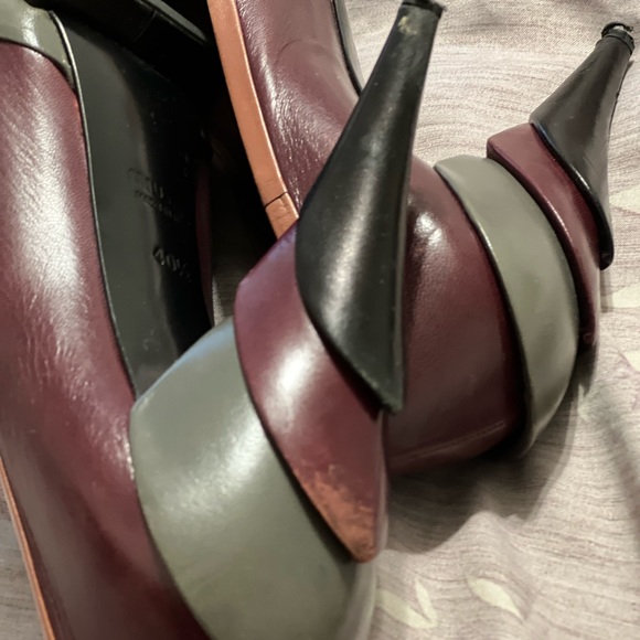 Miu Miu Multi-Colored Stacked Heels - Picture 5 of 6